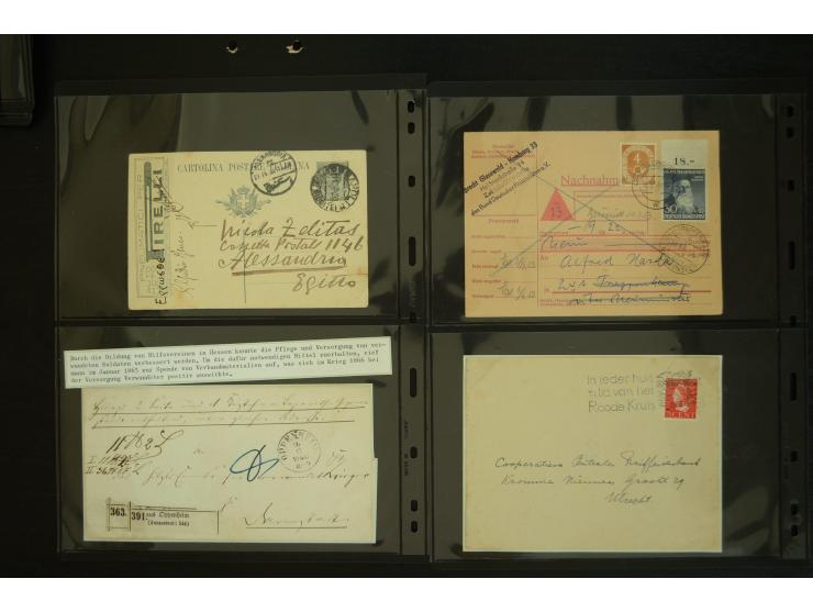  ROTES KREUZ: 1872/1990, umfangreicher Bestand mit einigen hundert Briefen, dabei viel Feldpost- und KGF-Belege, Sonder- und 