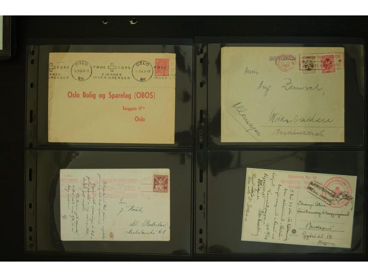  ROTES KREUZ: 1872/1990, umfangreicher Bestand mit einigen hundert Briefen, dabei viel Feldpost- und KGF-Belege, Sonder- und 