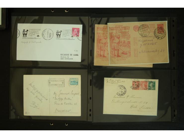  ROTES KREUZ: 1872/1990, umfangreicher Bestand mit einigen hundert Briefen, dabei viel Feldpost- und KGF-Belege, Sonder- und 