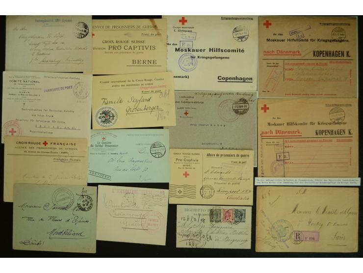  ROTES KREUZ: 1872/1990, umfangreicher Bestand mit einigen hundert Briefen, dabei viel Feldpost- und KGF-Belege, Sonder- und 