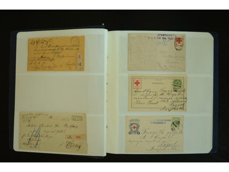  ROTES KREUZ: 1872/1990, umfangreicher Bestand mit einigen hundert Briefen, dabei viel Feldpost- und KGF-Belege, Sonder- und 