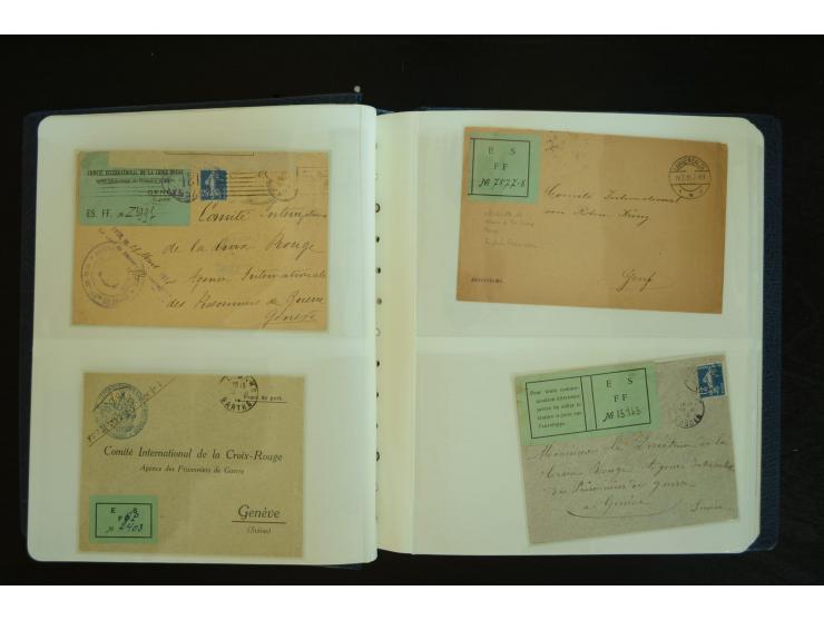  ROTES KREUZ: 1872/1990, umfangreicher Bestand mit einigen hundert Briefen, dabei viel Feldpost- und KGF-Belege, Sonder- und 