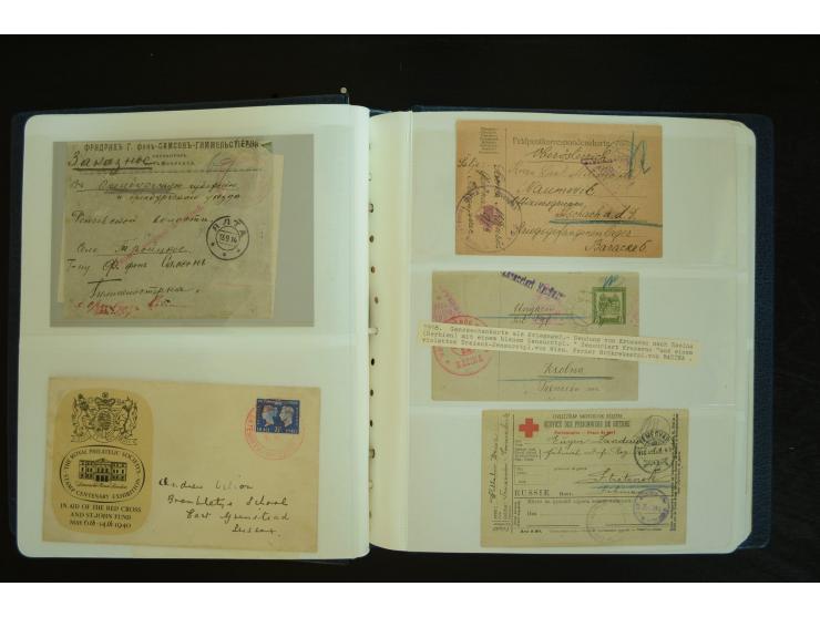  ROTES KREUZ: 1872/1990, umfangreicher Bestand mit einigen hundert Briefen, dabei viel Feldpost- und KGF-Belege, Sonder- und 