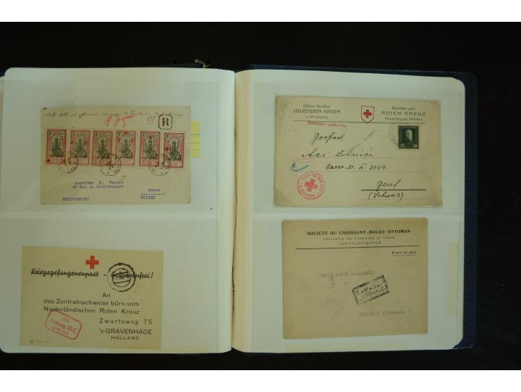  ROTES KREUZ: 1872/1990, umfangreicher Bestand mit einigen hundert Briefen, dabei viel Feldpost- und KGF-Belege, Sonder- und 