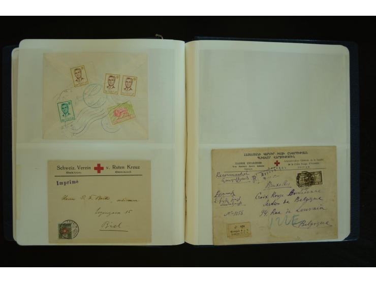  ROTES KREUZ: 1872/1990, umfangreicher Bestand mit einigen hundert Briefen, dabei viel Feldpost- und KGF-Belege, Sonder- und 