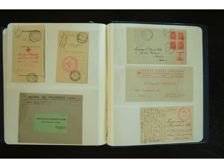  ROTES KREUZ: 1872/1990, umfangreicher Bestand mit einigen hundert Briefen, dabei viel Feldpost- und KGF-Belege, Sonder- und 