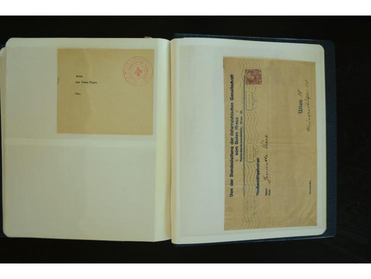  ROTES KREUZ: 1872/1990, umfangreicher Bestand mit einigen hundert Briefen, dabei viel Feldpost- und KGF-Belege, Sonder- und 