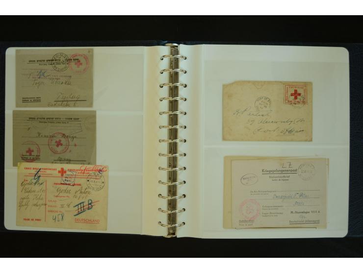  ROTES KREUZ: 1872/1990, umfangreicher Bestand mit einigen hundert Briefen, dabei viel Feldpost- und KGF-Belege, Sonder- und 