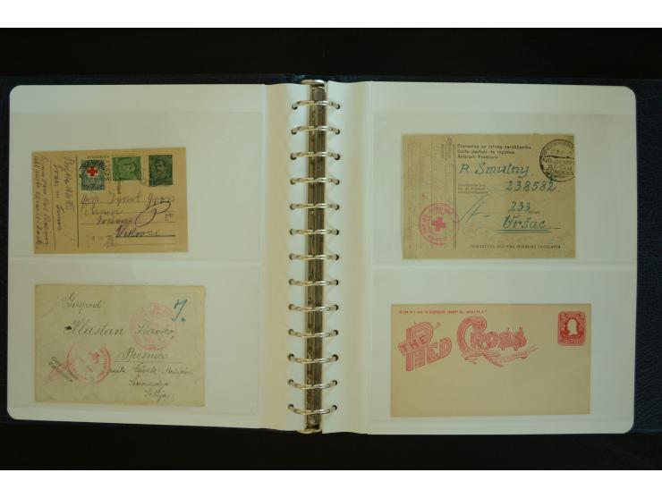  ROTES KREUZ: 1872/1990, umfangreicher Bestand mit einigen hundert Briefen, dabei viel Feldpost- und KGF-Belege, Sonder- und 