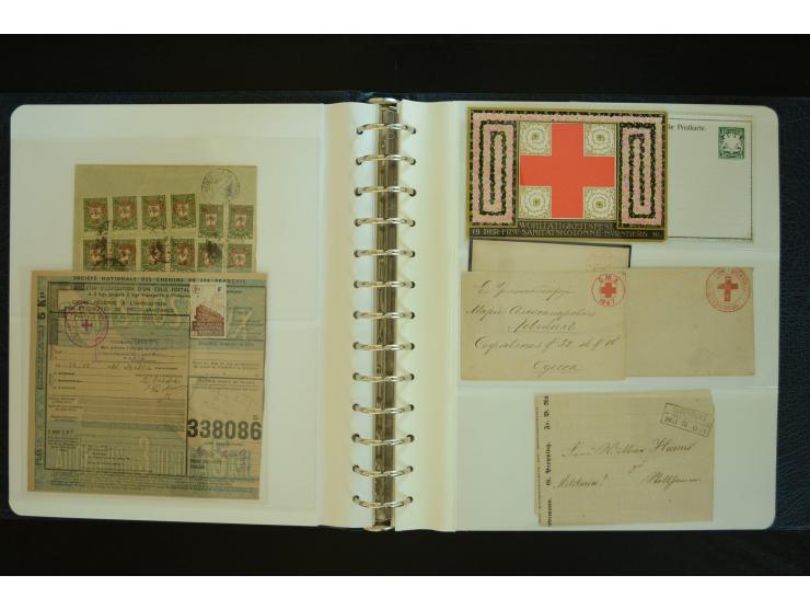  ROTES KREUZ: 1872/1990, umfangreicher Bestand mit einigen hundert Briefen, dabei viel Feldpost- und KGF-Belege, Sonder- und 