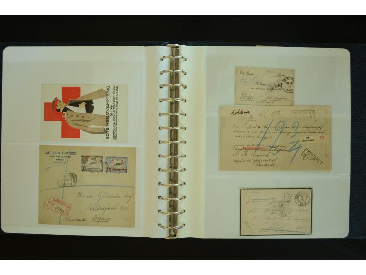  ROTES KREUZ: 1872/1990, umfangreicher Bestand mit einigen hundert Briefen, dabei viel Feldpost- und KGF-Belege, Sonder- und 