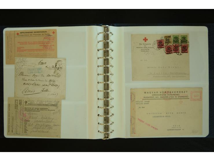  ROTES KREUZ: 1872/1990, umfangreicher Bestand mit einigen hundert Briefen, dabei viel Feldpost- und KGF-Belege, Sonder- und 