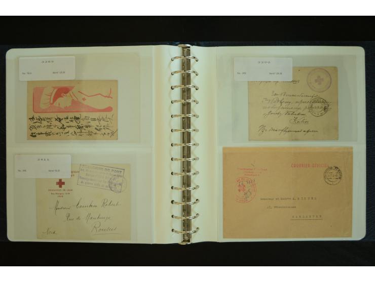  ROTES KREUZ: 1872/1990, umfangreicher Bestand mit einigen hundert Briefen, dabei viel Feldpost- und KGF-Belege, Sonder- und 