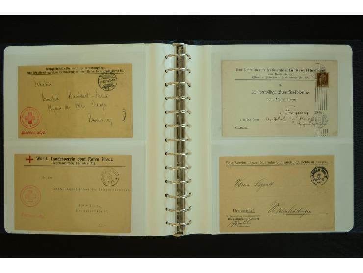  ROTES KREUZ: 1872/1990, umfangreicher Bestand mit einigen hundert Briefen, dabei viel Feldpost- und KGF-Belege, Sonder- und 