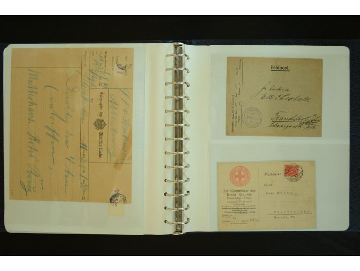  ROTES KREUZ: 1872/1990, umfangreicher Bestand mit einigen hundert Briefen, dabei viel Feldpost- und KGF-Belege, Sonder- und 