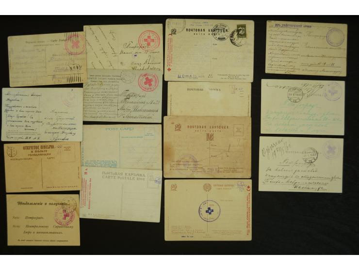  ROTES KREUZ: 1872/1990, umfangreicher Bestand mit einigen hundert Briefen, dabei viel Feldpost- und KGF-Belege, Sonder- und 