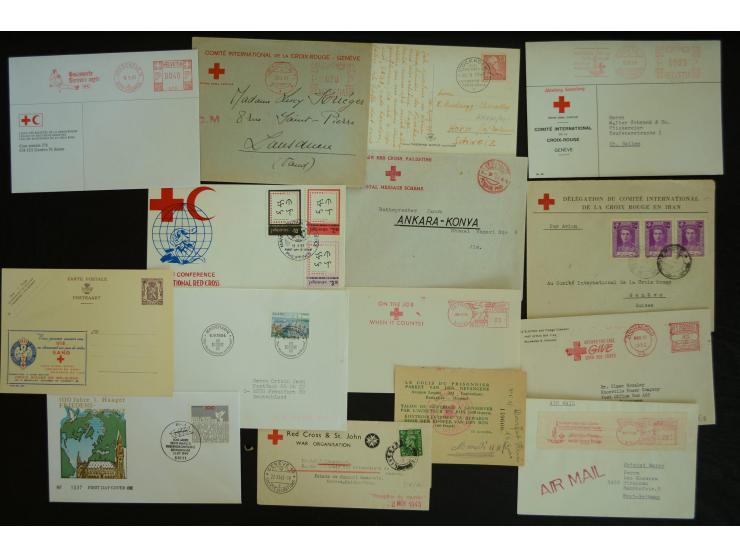  ROTES KREUZ: 1872/1990, umfangreicher Bestand mit einigen hundert Briefen, dabei viel Feldpost- und KGF-Belege, Sonder- und 