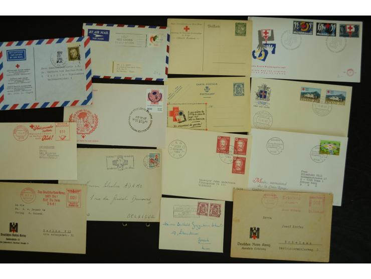  ROTES KREUZ: 1872/1990, umfangreicher Bestand mit einigen hundert Briefen, dabei viel Feldpost- und KGF-Belege, Sonder- und 