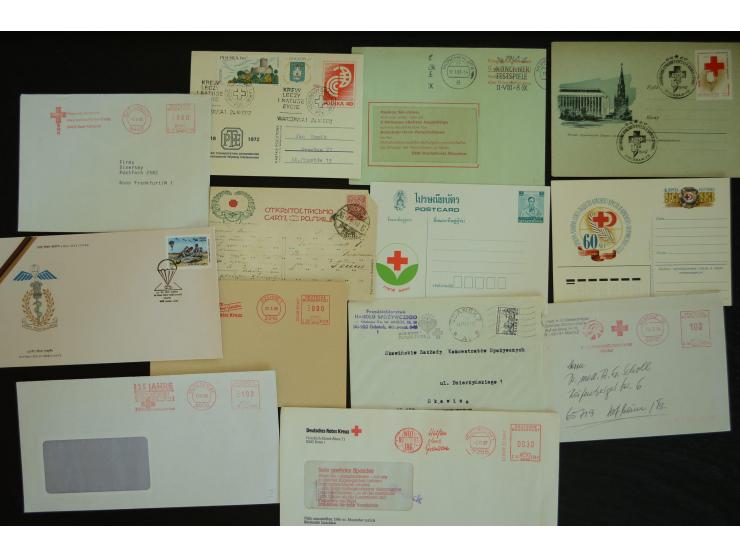  ROTES KREUZ: 1872/1990, umfangreicher Bestand mit einigen hundert Briefen, dabei viel Feldpost- und KGF-Belege, Sonder- und 