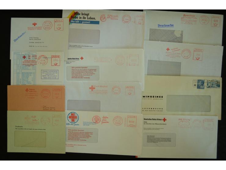  ROTES KREUZ: 1872/1990, umfangreicher Bestand mit einigen hundert Briefen, dabei viel Feldpost- und KGF-Belege, Sonder- und 