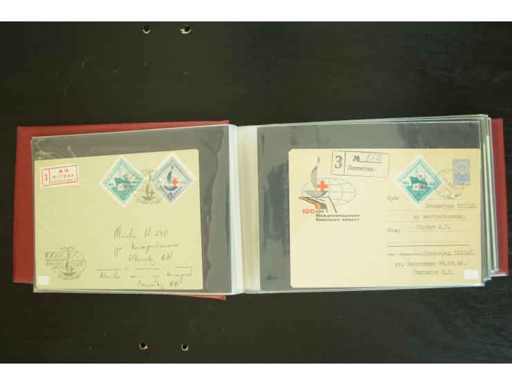  ROTES KREUZ: 1872/1990, umfangreicher Bestand mit einigen hundert Briefen, dabei viel Feldpost- und KGF-Belege, Sonder- und 