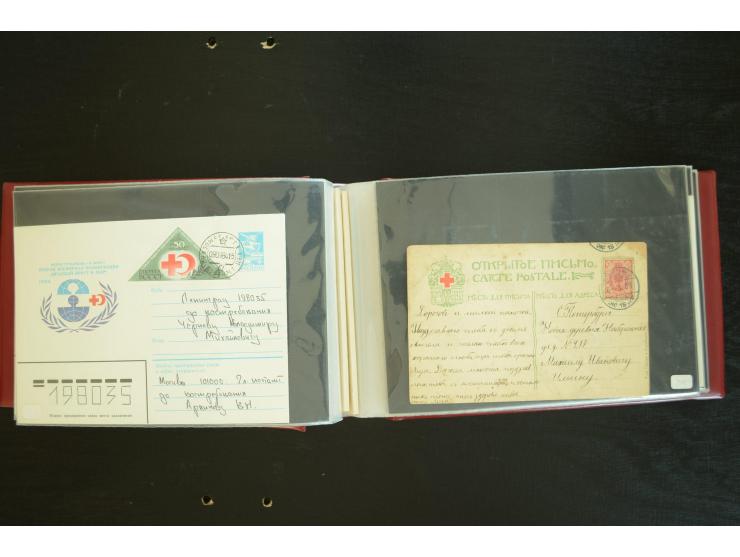  ROTES KREUZ: 1872/1990, umfangreicher Bestand mit einigen hundert Briefen, dabei viel Feldpost- und KGF-Belege, Sonder- und 