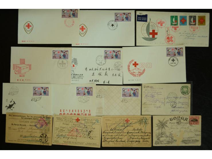  ROTES KREUZ: 1872/1990, umfangreicher Bestand mit einigen hundert Briefen, dabei viel Feldpost- und KGF-Belege, Sonder- und 