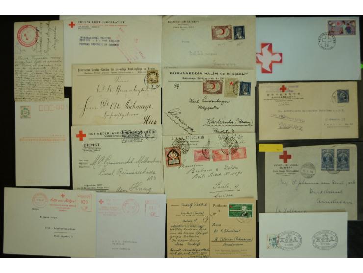  ROTES KREUZ: 1872/1990, umfangreicher Bestand mit einigen hundert Briefen, dabei viel Feldpost- und KGF-Belege, Sonder- und 