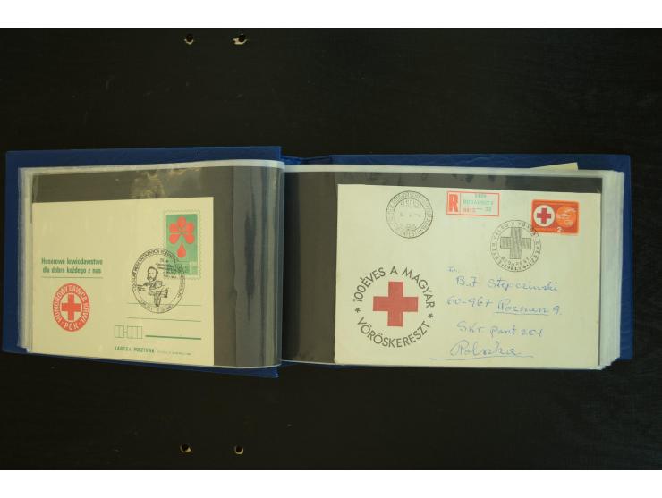  ROTES KREUZ: 1872/1990, umfangreicher Bestand mit einigen hundert Briefen, dabei viel Feldpost- und KGF-Belege, Sonder- und 