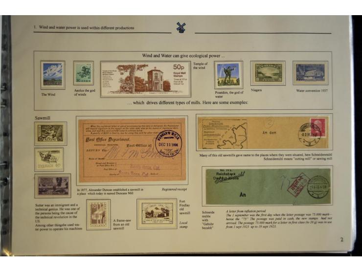 WINDMÜHLEN: 1804/1990, sehr interessante umfangreiche Ausstellungssammlung, mit Groß-Vermeil bei der UK National Exhibition a