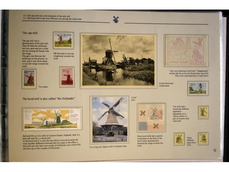 WINDMÜHLEN: 1804/1990, sehr interessante umfangreiche Ausstellungssammlung, mit Groß-Vermeil bei der UK National Exhibition a