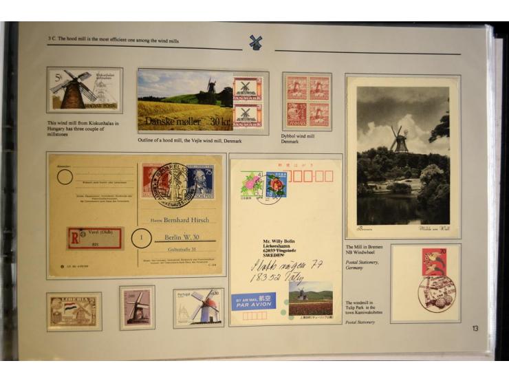 WINDMÜHLEN: 1804/1990, sehr interessante umfangreiche Ausstellungssammlung, mit Groß-Vermeil bei der UK National Exhibition a