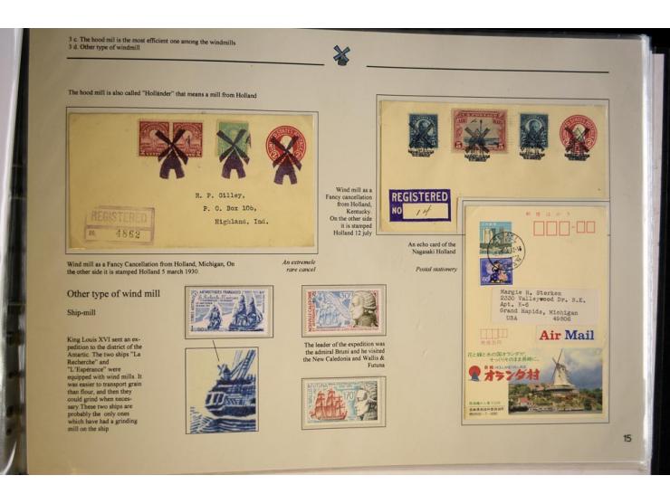 WINDMÜHLEN: 1804/1990, sehr interessante umfangreiche Ausstellungssammlung, mit Groß-Vermeil bei der UK National Exhibition a