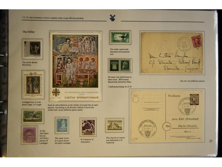 WINDMÜHLEN: 1804/1990, sehr interessante umfangreiche Ausstellungssammlung, mit Groß-Vermeil bei der UK National Exhibition a