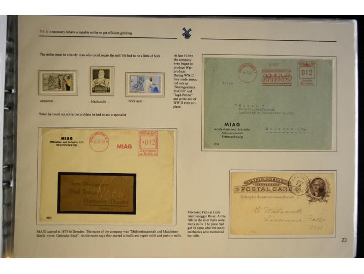 WINDMÜHLEN: 1804/1990, sehr interessante umfangreiche Ausstellungssammlung, mit Groß-Vermeil bei der UK National Exhibition a