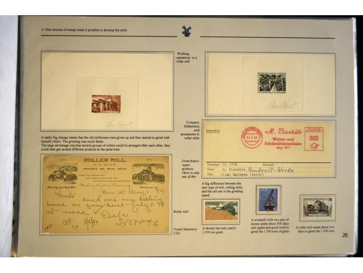 WINDMÜHLEN: 1804/1990, sehr interessante umfangreiche Ausstellungssammlung, mit Groß-Vermeil bei der UK National Exhibition a