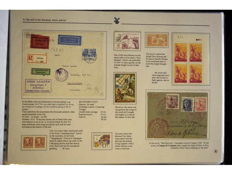 WINDMÜHLEN: 1804/1990, sehr interessante umfangreiche Ausstellungssammlung, mit Groß-Vermeil bei der UK National Exhibition a