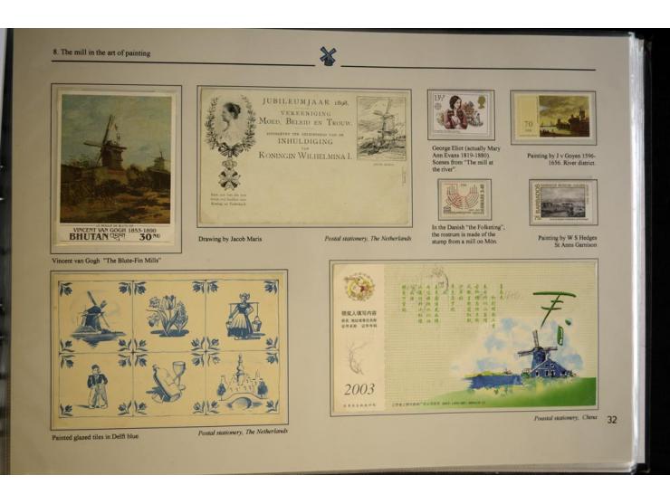 WINDMÜHLEN: 1804/1990, sehr interessante umfangreiche Ausstellungssammlung, mit Groß-Vermeil bei der UK National Exhibition a