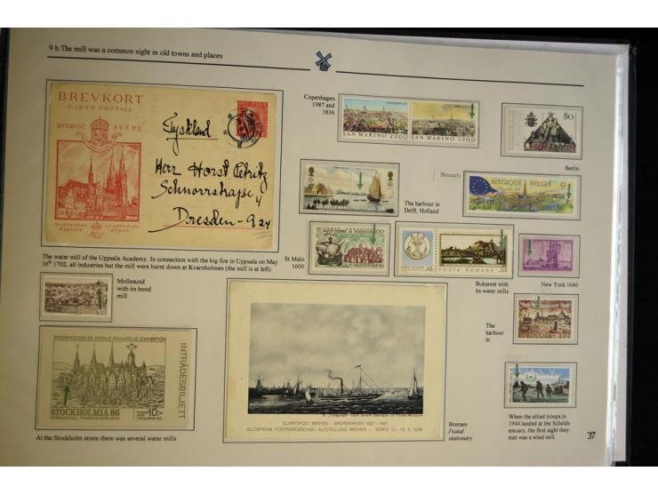 WINDMÜHLEN: 1804/1990, sehr interessante umfangreiche Ausstellungssammlung, mit Groß-Vermeil bei der UK National Exhibition a