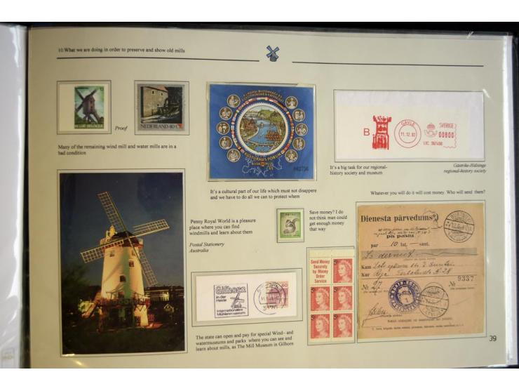 WINDMÜHLEN: 1804/1990, sehr interessante umfangreiche Ausstellungssammlung, mit Groß-Vermeil bei der UK National Exhibition a