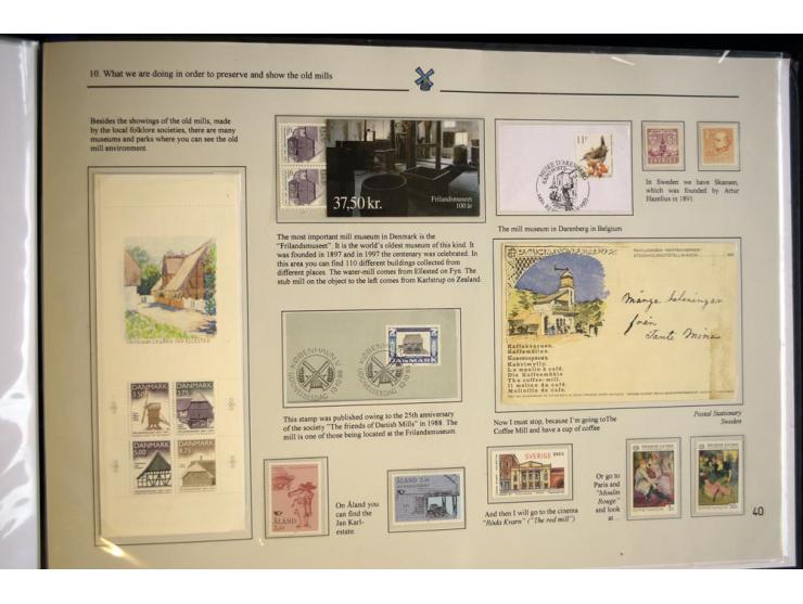 WINDMÜHLEN: 1804/1990, sehr interessante umfangreiche Ausstellungssammlung, mit Groß-Vermeil bei der UK National Exhibition a