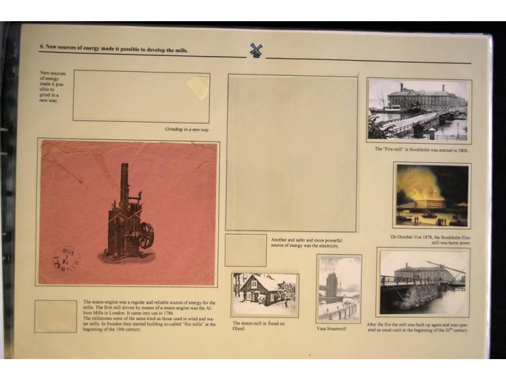 WINDMÜHLEN: 1804/1990, sehr interessante Partie von hunderten von Briefen, Ganzsachen, Bildganzsachen, Luftpost, Freistempler
