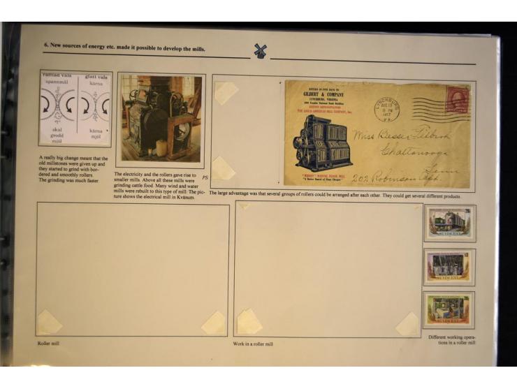 WINDMÜHLEN: 1804/1990, sehr interessante Partie von hunderten von Briefen, Ganzsachen, Bildganzsachen, Luftpost, Freistempler