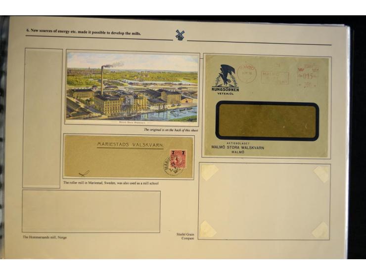 WINDMÜHLEN: 1804/1990, sehr interessante Partie von hunderten von Briefen, Ganzsachen, Bildganzsachen, Luftpost, Freistempler