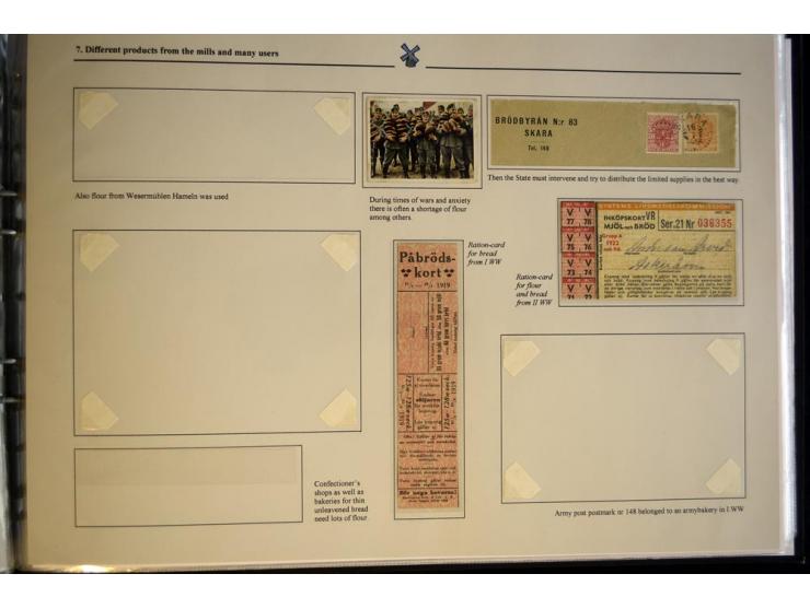 WINDMÜHLEN: 1804/1990, sehr interessante Partie von hunderten von Briefen, Ganzsachen, Bildganzsachen, Luftpost, Freistempler
