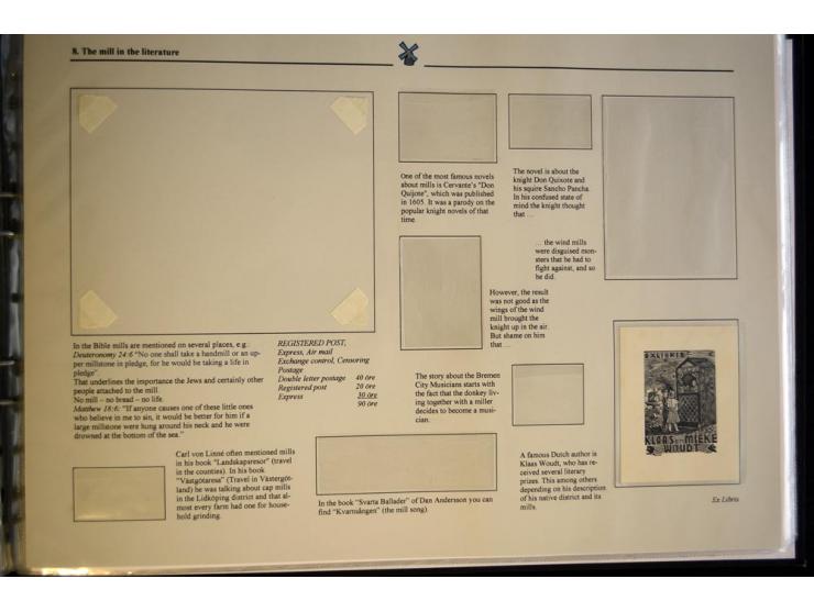 WINDMÜHLEN: 1804/1990, sehr interessante Partie von hunderten von Briefen, Ganzsachen, Bildganzsachen, Luftpost, Freistempler