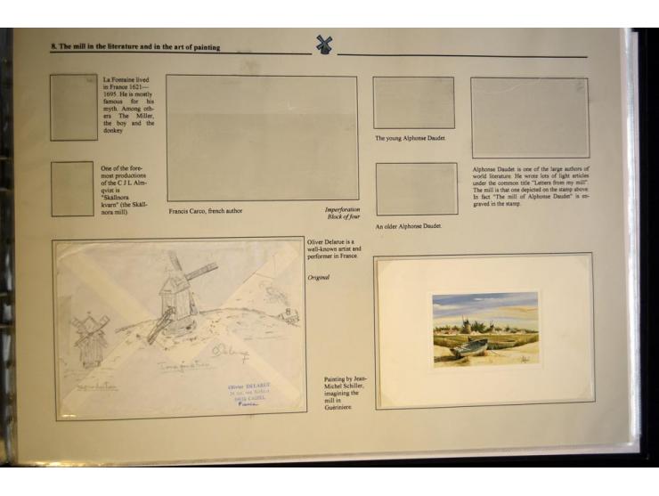 WINDMÜHLEN: 1804/1990, sehr interessante Partie von hunderten von Briefen, Ganzsachen, Bildganzsachen, Luftpost, Freistempler