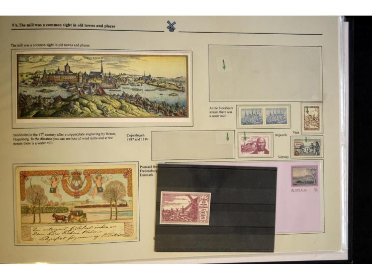WINDMÜHLEN: 1804/1990, sehr interessante Partie von hunderten von Briefen, Ganzsachen, Bildganzsachen, Luftpost, Freistempler