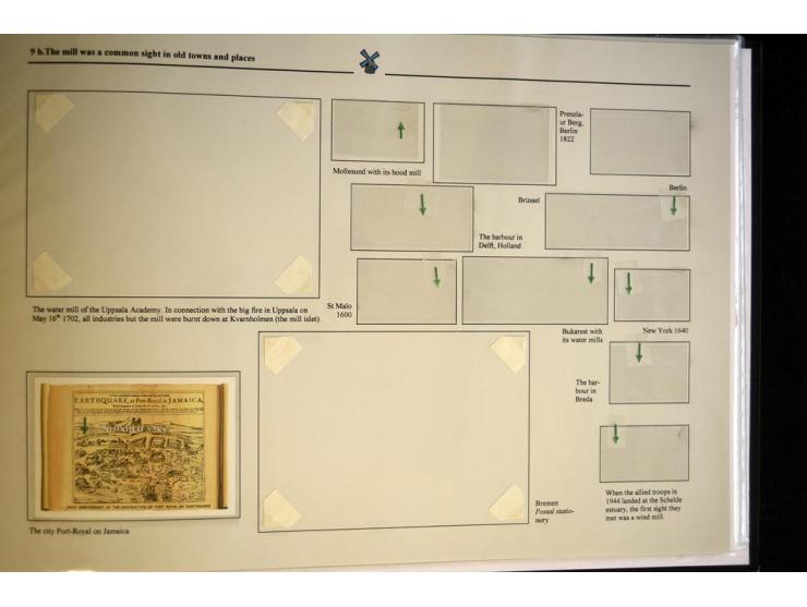 WINDMÜHLEN: 1804/1990, sehr interessante Partie von hunderten von Briefen, Ganzsachen, Bildganzsachen, Luftpost, Freistempler