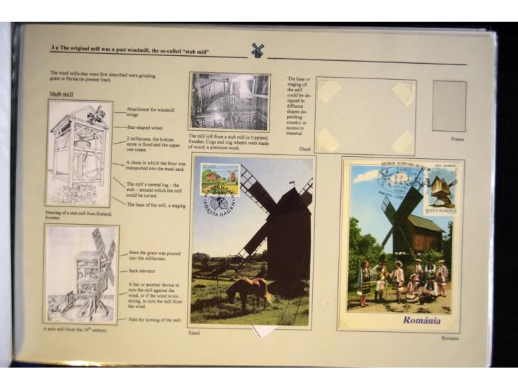 WINDMÜHLEN: 1804/1990, sehr interessante Partie von hunderten von Briefen, Ganzsachen, Bildganzsachen, Luftpost, Freistempler